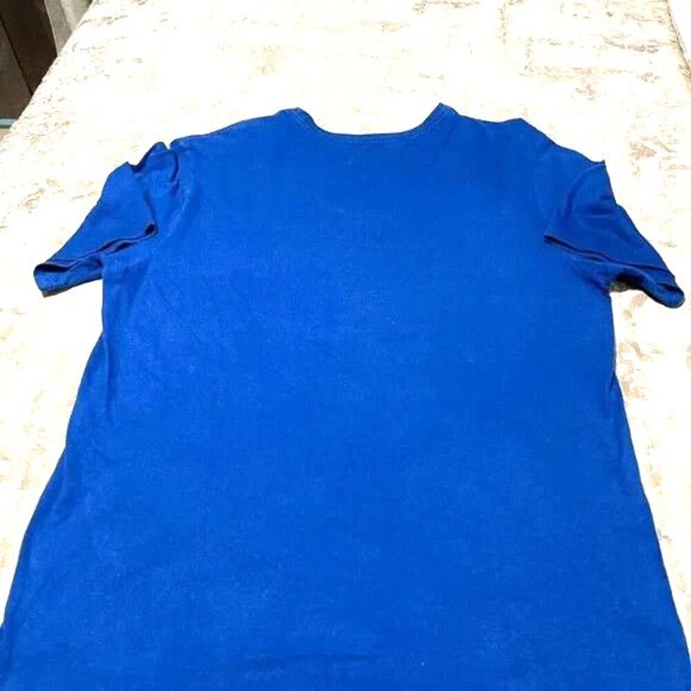 Nike Athletic Tshirt Royal Blue Wmns Sz Lrg with White Swish - Picture 2 of 4